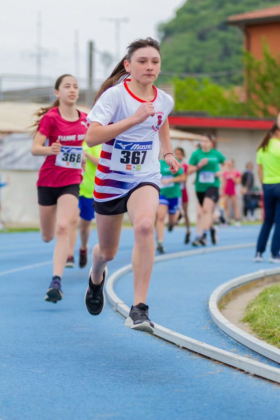 Atleta in corsa in gara